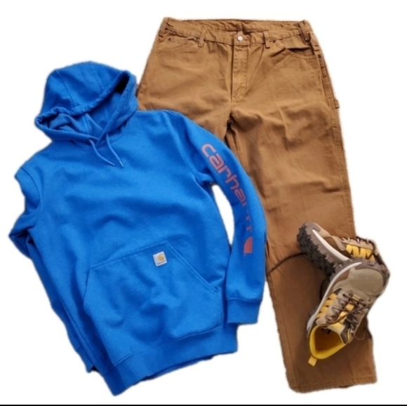 DICKIES Camel Canvas Carpenter Pants Workwear Dungarees 36 X 30 - Picture 2 of 9